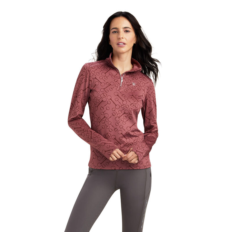 Blusas Ariat Prophecy 1/4 Zip Coral Mujer - Chile 802-RMACLB